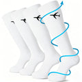 Skicuff 2 Pairs Travel Compression Socks for Men and Women - color: White