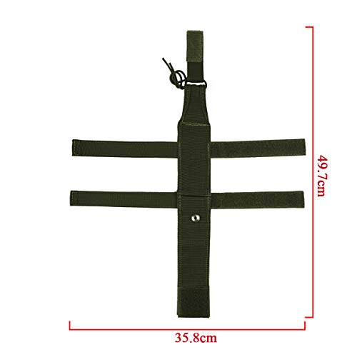 2 Pack Large Adjustable Tactical Water Bottle Holder Molle Portable Belt Carrier for Outdoor Walking Running Hiking Cycling - color: Green