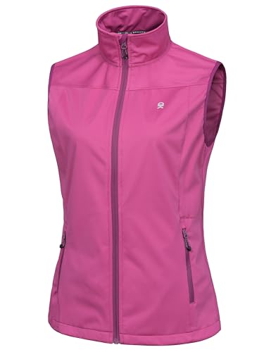 Little Donkey Andy Women's Lightweight Softshell Vest - color: Rose, size: Large
