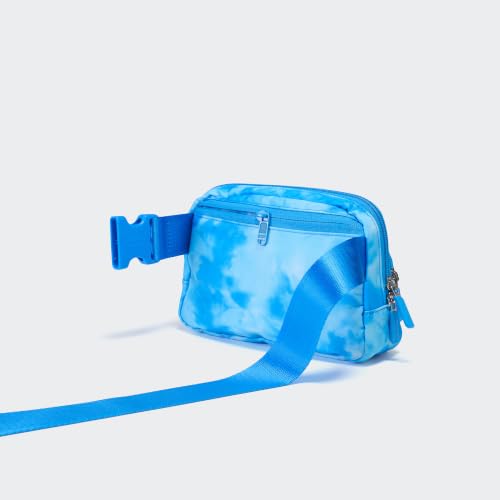 Pander Nylon Crossbody Belt Bag with Excess Strap Keepers, 6-Pocket Adjustable Sling Fanny Pack for Travel and Everyday Carry, Cloud Blue - color: Cloud Blue