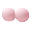 Double Lacrosse Peanut Massage Ball for Deep Tissue Pain Relief - Micro-Elastic Myofascial Roller Ball for Back and Neck, Foot and Physical Therapy (Pink) - color: Pink