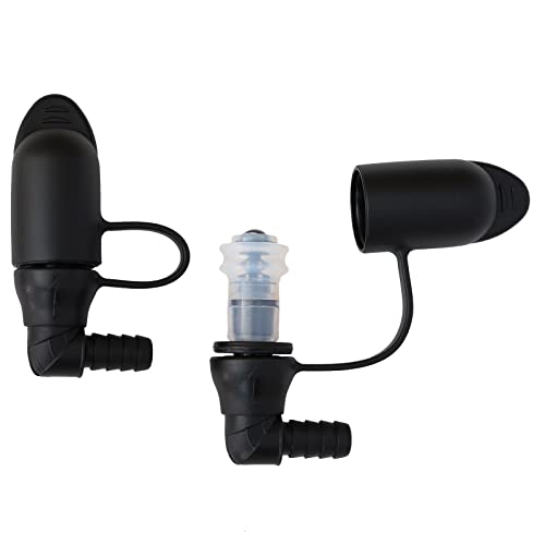 Hydration Bladder Bite Valve Replacement Mouthpiece Fit for Any Water Backpack and Most Brands, with Manual Switch Valve - color: 2 Pack 90 degree black