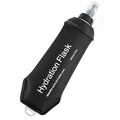 AXEN Soft Flask TPU Foldable Running Hydration Flask, Soft Collapsible Water Bottle for Hydration Pack Cycling Marathon Running Hiking - color: Black-500ml