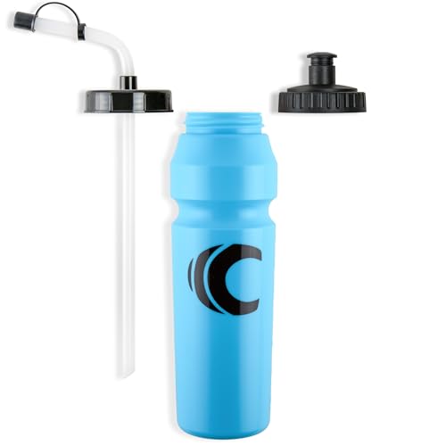 Cannon Sports 1 Liter Sports Water Bottle, 2 Lids, BPA-Free (Light Blue) - color: Light Blue