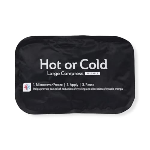 Curad Ironman Hot or Cold Reusable Compress, Reusable Ice Pack for Injuries, Large Compress is 8 in x 12 in, 1 Count - size: 1 Count (Pack of 1)