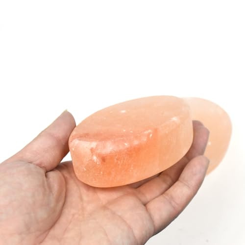 2 Pcs Leaf Shape Himalayan Salt Massage Stones Hot Massage Cold Massage Stones Set Warm Rocks Kit for Facial SPA3.93 * 2.76IN(10 * 7CM - size: LEAF SHAPE