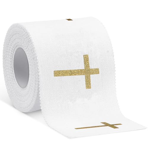 Geiserailie Christian Cross Athletic Tape Religious Sport Wrap,Gold - color: Gold