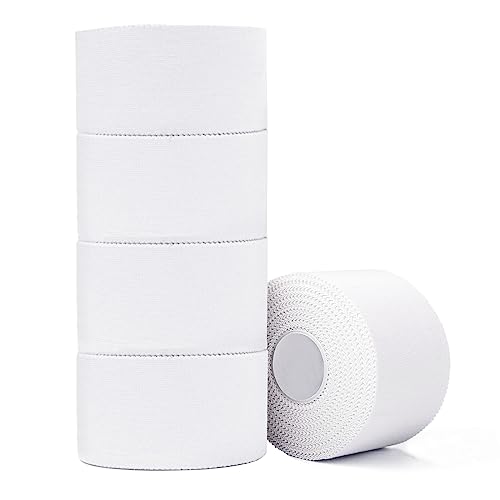 ADMITRY Athletic Tape,5 Pack White Sports Tape - color: Athletic Tape White(cotton)-5 Rolls