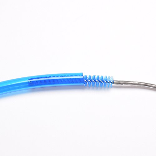 J.CARP High Flow Replacement Tube, with Tube Cleaner Brush, for Hydration Reservoirs - color: Blue Tube with Long Brush