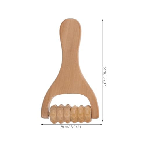 LALAFINA Wooden Massage Rollers, 4Pcs Handheld Foot Massage Tools