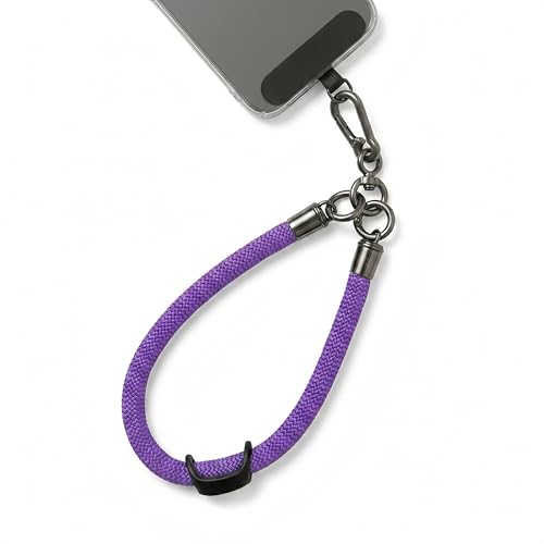 Phone Lanyard Wrist Strap Soft Rope Phone Strap Wrist Lanyard Heavy Duty - color: Purple