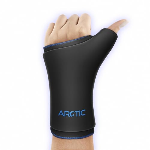 Two Pack | Wearable Thumb & Wrist Ice Pack – Reusable Hot Cold Compression for Hand, Finger, Carpal Tunnel, Arthritis, and Tendonitis Relief (Large) - size: Large