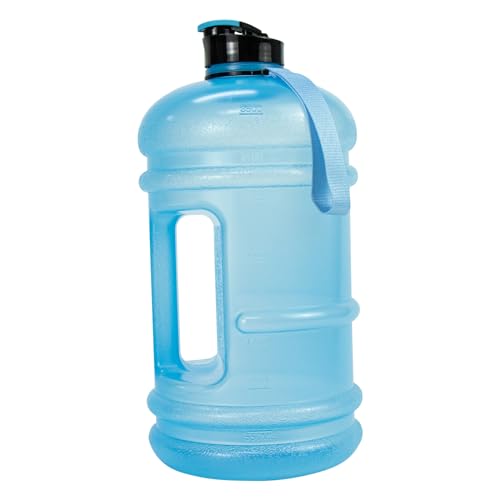 TOOFEEL 1 Gallon Water Bottle - 128 oz Water Bottle with Flip Lid - Gallon Water Bottle with Handle,BPA Free gallon Water jug with Measurements Marked - Transparent Light Blue - color: Transparent Light Blue bottle, style: 128 oz water bottle