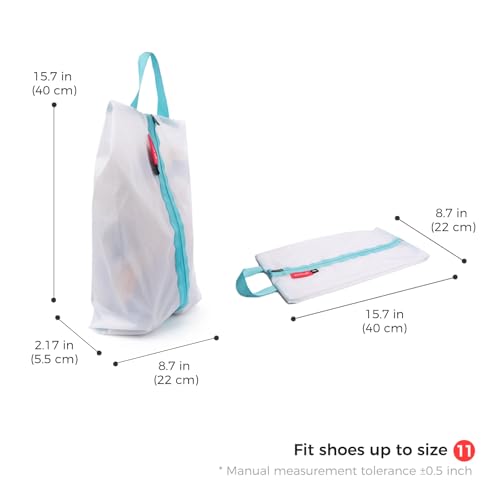 pack all Shoe Bag for Travel, Water-Resistant Shoe Pouch for Sports - color: White, style: 1 Pack