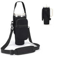 GOEWY Water Bottle Carrier Bag for Stanley Cup 40/30oz with Phone Pockets - color: Black, size: 30oz