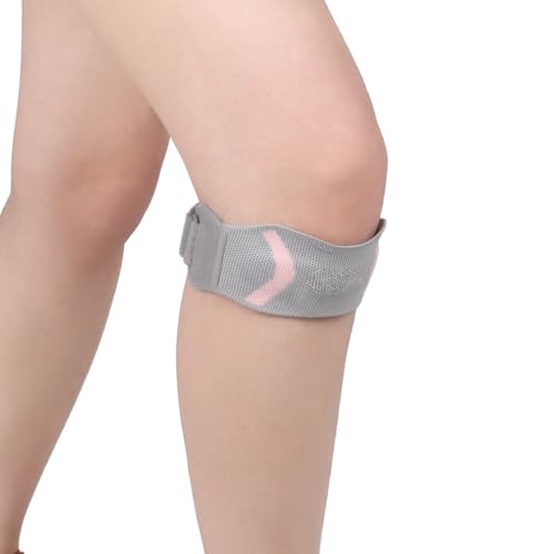Patella Tendon Knee Strap for Women & Men, Knee Brace for Running, Hiking, Basketball, Tennis, Jumpers Knee & Squats, Patellar Band for Pain Relief, Arthritis, Tendonitis（1, Pink