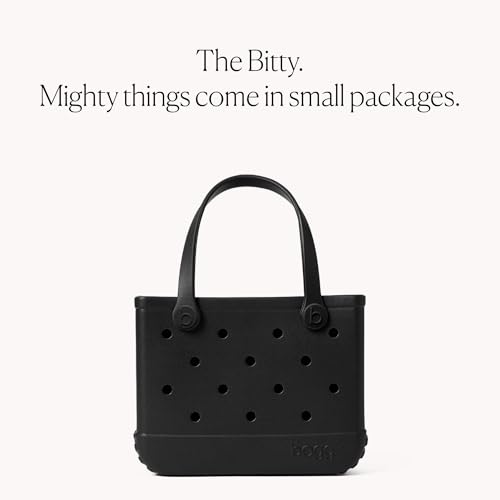 BOGG BAG Bitty Small Tote – 11” x 8.5” x 4.5” – Essential Bags for Beach, Pool, Boat, Sports, Tailgating, Cruise, Travel - color: Lbd Black
