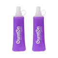 2 Pack Soft Flask 250ml TPU Collapsible BPA-Free Soft Water Bottle for Hydration Pack Running Vest Marathon Hiking Cycling (Purple) - color: 2pcs, 250ml Purple