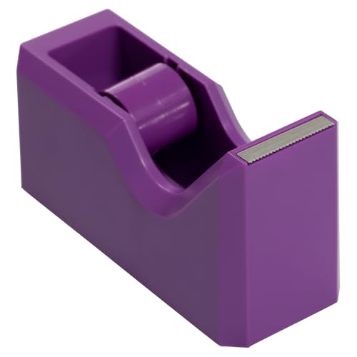 JAM PAPER Colorful Desk Tape Dispensers - Purple - 3/Pack - color: Purple, size: Pack of 3