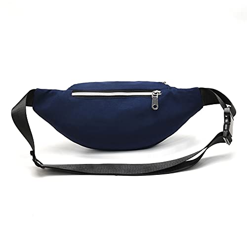 Waist Pack Bag for Men&Women - Fanny Pack for Workout Traveling Running. - color: (Without headphone hole)Dark Blue