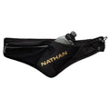 Nathan Peak Running Hydration Waist Pack Belt w/ Speed Draw Flask Water Bottle, 18oz/535 ml Push/Pull Race Cap, Expandable Zippered Stretch Pocket - color: Black/Gold
