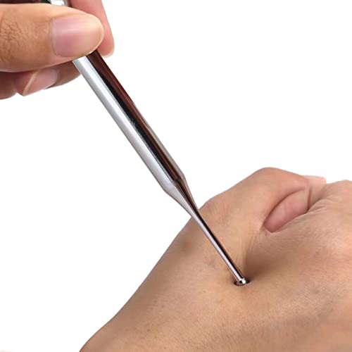 Manual Acupuncture Pen, BetterJonny Stainless Steel Body Point Probe PenFacial Reflexology Tools Ear Point Probe Tip Acupressure Double Head Massage Pen for Body Massage Tool