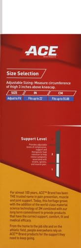 ACE Adjustable Knee Brace, Provides Support & Compression to Arthritic and Painful Knee Joints - size: 1 Count (Pack of 1)