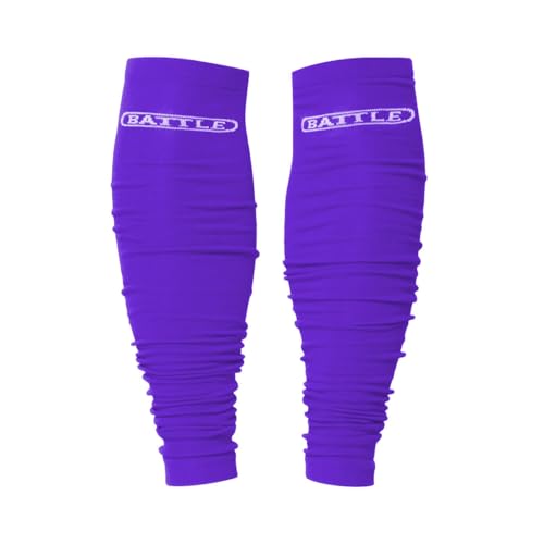 Battle Sports Long Scrunch Football Sock Sleeve, Men, Boys - color: Purple