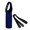 PATIKIL Water Bottle Sling Bag, Neoprene Portable Insulated Bottle Holder Carrier with Removable Adjustable Shoulder Straps - color: Navy Blue