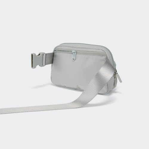 Pander Nylon Crossbody Belt Bag with Excess Strap Keepers - color: Light Gray
