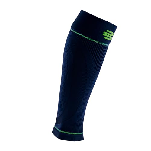 Bauerfeind Sports Compression Lower Leg Calf Sleeves (1 Pair) - Improved Circulation, Airknit Fabric Breathable, Washable - color: Navy, size: Medium/Long
