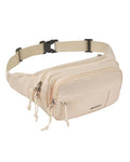 WATERFLY Fanny Pack Waist Bag: 2.5L Large 5 Zipper Pockets for Women Men - color: White