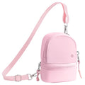 Babysun Mini Backpack Keychain Wristlet Pouch Small Change Coin Purse Cute Zipper Wallet With 3 RFID Card Slots For Women/Men Airpods Cosmetics - color: Pink-L