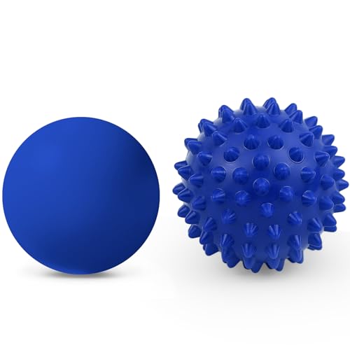 Lacrosse Massage Ball Spiky Ball Set - color: Blue-blue