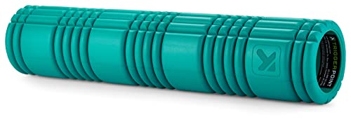 TriggerPoint Grid Patented Multi-Density Foam Massage Roller for Exercise, Deep Tissue and Muscle Recovery - Relieves Muscle Pain & Tightness, Improves Mobility & Circulation (26"), Teal - color: Teal