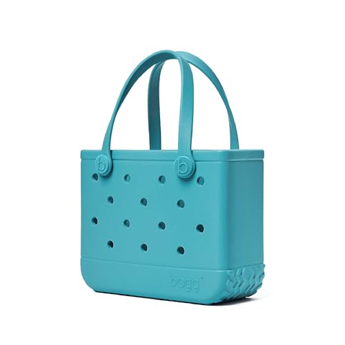 BOGG BAG Bitty Small Tote – 11” x 8.5” x 4.5” – Essential Bags for Beach, Pool, Boat, Sports, Tailgating, Cruise, Travel - color: Turquoise and Caicos