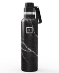 IRON °FLASK 24 oz Narrow Mouth Water Bottle with Spout - color: Black Marquina