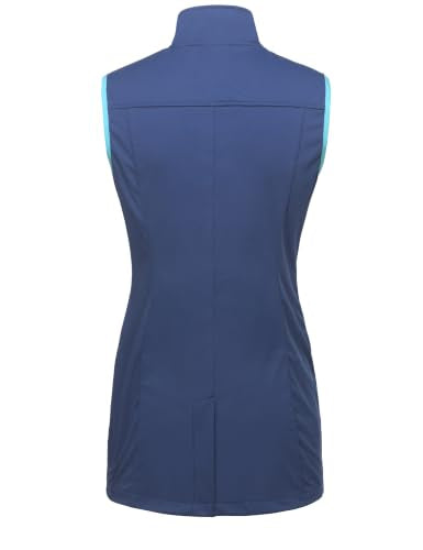 Little Donkey Andy Women's Lightweight Softshell Vest - color: Blue-long, size: Medium