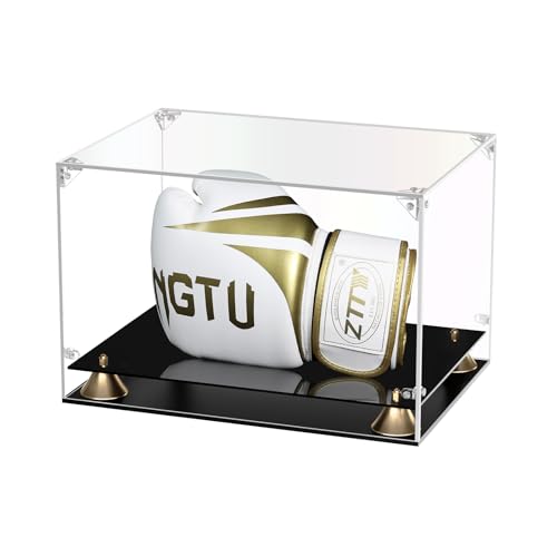 KOLIPI Boxing Glove Display Case Acrylic Full Size Case, 13.5x8.5x9.5 in - size: 13.5 x 8.5 x 9.5 inches