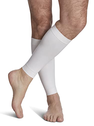 Sigvaris Performance Compression Calf Sleeves, 20-30mmHg - color: White, size: Small