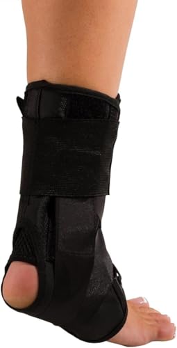 DonJoy Performance ANAFORM Lace-Up Figure-8 Straps Ankle Brace for Mild to Moderate Ankle Support for Football, Volleyball, Wrestling, Soccer, Lacrosse, Snowboarding, Basketball - size: Large