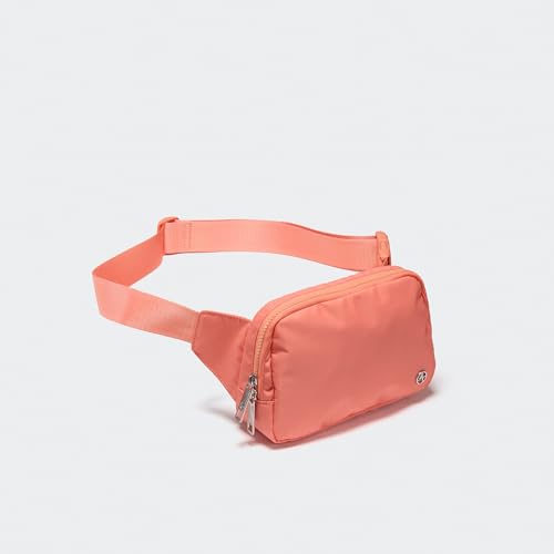 Pander Belt Bag Large 2L, Nylon Fanny Pack Purse for Women and Men with Adjustable Strap - color: Dark Salmon