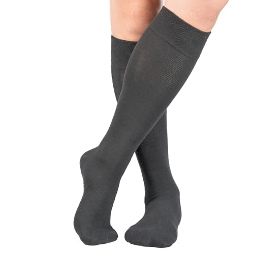 3 Pairs Men's Knee-High Dress Socks - color: Charcoal Heather - 3 Pairs, size: 7-12 Tall