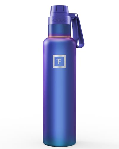 IRON °FLASK 24 oz Narrow Mouth Water Bottle with Spout - color: Aurora