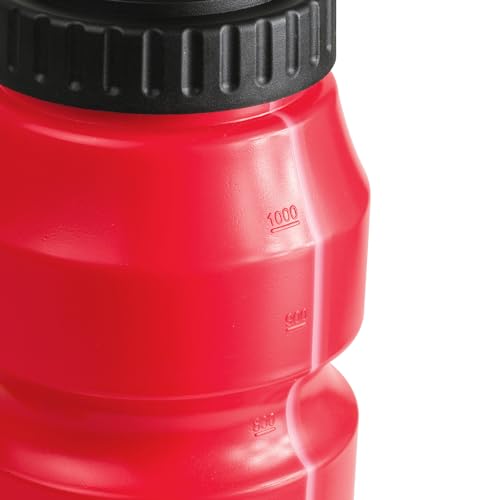 Cannon Sports 1 Liter Sports Water Bottle, 2 Lids, BPA-Free (Red) - color: Red