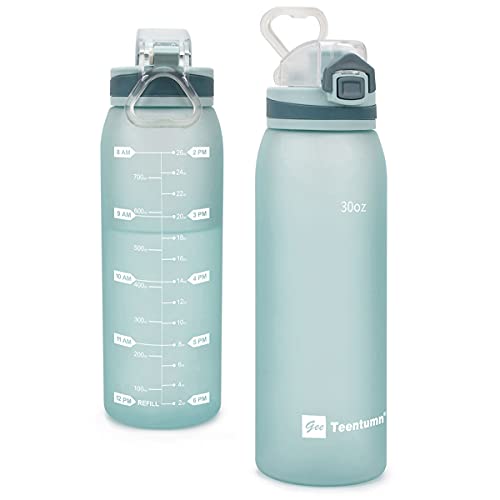 30oz Tritan Water Bottle with Time Marker, 1-Pack, Mint Green - color: Mint Green