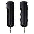 Police Magnum Keychain Pepper Spray Flip Top Safety 2 Pack 1/2oz - Maximum Heat Strength OC with Dye - Tactical Small Compact Case Holder - for Women & Men's Self Defense - Made in The USA - color: BLACK