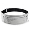 Running Belt Fanny Pack Men Women, Slim No-Bounce Waterproof Phone Holder - color: Grey