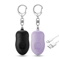 Personal Safety Alarm for Women,2Pack 130dB Self Defense Keychain - color: Black+Purple