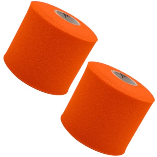 Shield Athletic Underwrap | 2 Roll Pack of PreWrap, Hair Tie, Headband, USA Made, Pre-Wrap Athletic Tape, 2.75" X 30 SYards, Foam Barrier, Flexible, Breathable - color: Orange